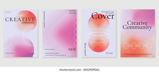 Fluid gradient background vector. Cute and minimalist style posters, Photo frame cover with vibrant colorful geometric shapes and liquid color. Modern wallpaper design for social media, idol poster.