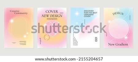 Fluid gradient background vector. Cute and minimalist style posters, Photo frame cover with pastel colorful geometric shapes and liquid color. Modern wallpaper design for social media, idol poster.