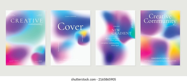 Fluid gradient background vector. Futuristic style posters with colorful organic shapes, liquid shape, vibrant color. Modern gradient wallpaper design for social media, idol poster, banner, flyer.