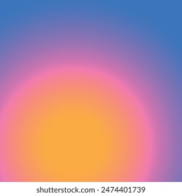Fluid gradient background vector. Orange, yellow, pink and blue. Abstract liquid background. Vibrant color blend. Gradient mesh. Vector