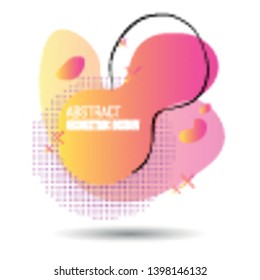 Fluid gradient elements for minimal banner, logo, social post. Futuristic trendy dynamic elements. Abstract background. Vector illustrator 