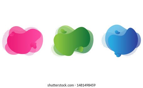 Fluid gradient geometric shape for minimal banners, logo, flyer, poster, presentation and advertising. Vector Illustration