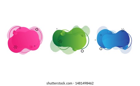 Fluid gradient geometric shape for minimal banners, logo, flyer, poster, presentation and advertising. Vector Illustration