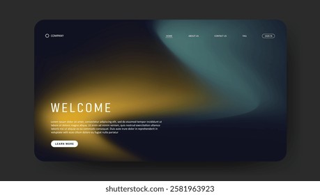 fluid gradient landing page website design	