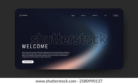 fluid gradient landing page website design