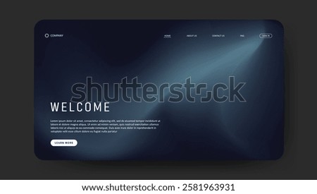 fluid gradient landing page website design	