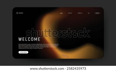 fluid gradient landing page website design	