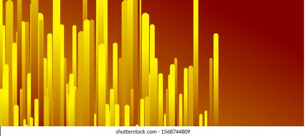 Líneas de gradiente fluido, concepto de diseño de lluvia, líneas delgadas, plantilla dinámica. Ilustración vectorial para fondo de escritorio, pancarta, fondo, tarjeta, ilustración del libro, página de inicio
