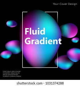 Fluid gradient. Liquid cover design for banner, poster, flyer. Vector illustration
