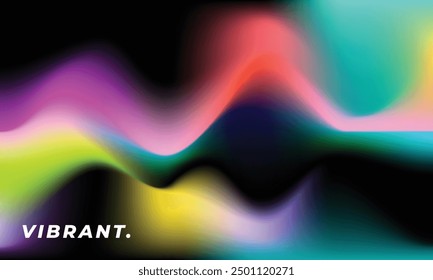 Fluid gradient mesh background. Wavy colorful gradation design copy space. For advertisement, branding, promotion, or presentation.