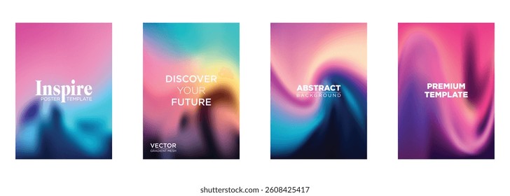 Fluid Gradient Mesh Poster Templates Abstract Backgrounds, Premium Designs