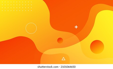  fluid gradient orange background. Minimal geometric vector background. dynamic shape compositions. Vector illustrations 