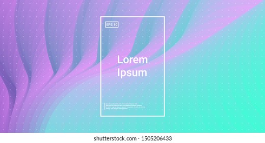 Fluid Gradient Poster. Modern Geometrical Layout. Wavy Fluid Blue, Purple. Saturated, Creative Background. Minimal Dynamic Web Applications. Mobile Illustration Flyer. Vector Template Design.
