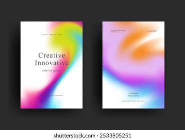 fluid gradient poster template. futuristic retro covers design. Trendy front page design for Banner, Poster, Flyer, Invitation and Annual Report