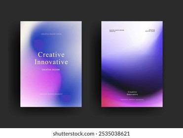 fluid gradient poster template. futuristic retro covers design. Trendy front page design for Banner, Poster, Flyer, Invitation and Annual Report