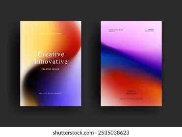 fluid gradient poster template. futuristic retro covers design. Trendy front page design for Banner, Poster, Flyer, Invitation and Annual Report