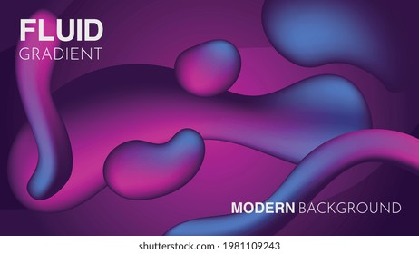 Gradiente fluido, diseño de temas retro futurista con formas de volumen abstracto tridimensional y brillante para diseño web, aplicación, banner, interfaz.