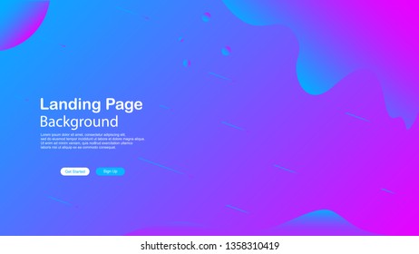 Fluid gradient shapes composition Background design. Futuristic design posters for landing page