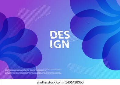  Fluid gradient shapes composition. Futuristic design posters.