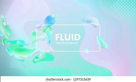 Fluid gradient shapes composition. Liquid color background design. Design posters. Vector illustration. Eps10