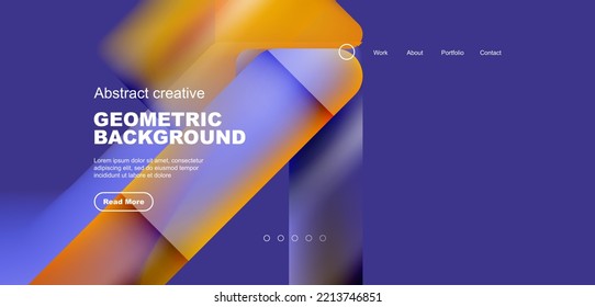 Fluid gradient triangles landing page background. Vector illustration for wallpaper, banner, background, leaflet, catalog, cover, flyer
