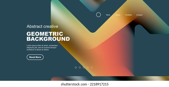 Fondo de la página de inicio de triángulos de gradiente de fluido. Ilustración vectorial de papel tapiz, banner, fondo, folleto, catálogo, cubierta, volante