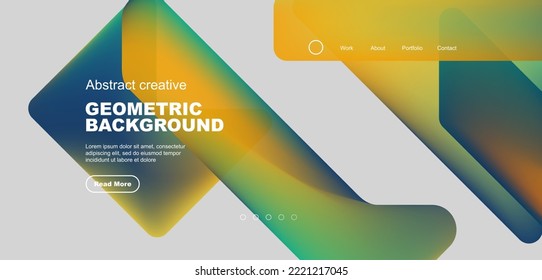 Fluid gradient triangles landing page background. Vector illustration for wallpaper, banner, background, leaflet, catalog, cover, flyer