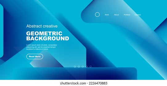 Fluid gradient triangles landing page background. Vector illustration for wallpaper, banner, background, leaflet, catalog, cover, flyer