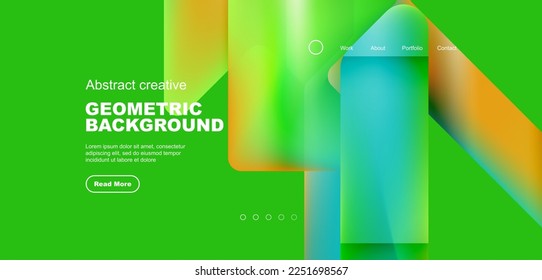 Fluid gradient triangles landing page background. Vector illustration for wallpaper, banner, background, leaflet, catalog, cover, flyer