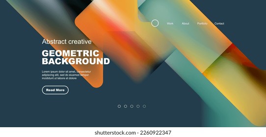 Fluid gradient triangles landing page background. Vector illustration for wallpaper, banner, background, leaflet, catalog, cover, flyer