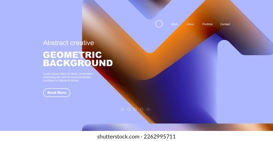 Fondo de la página de inicio de triángulos de gradiente de fluido. Ilustración vectorial de papel tapiz, banner, fondo, folleto, catálogo, cubierta, volante