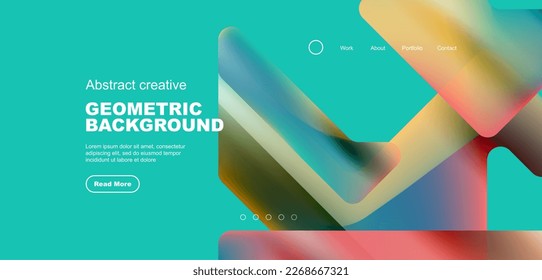 Fluid gradient triangles landing page background. Vector illustration for wallpaper, banner, background, leaflet, catalog, cover, flyer