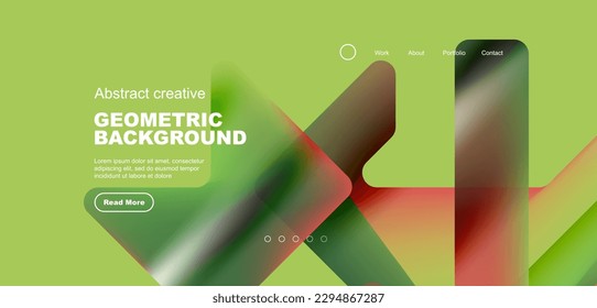Fondo de la página de inicio de triángulos de gradiente de fluido. Ilustración vectorial de papel tapiz, banner, fondo, folleto, catálogo, cubierta, volante