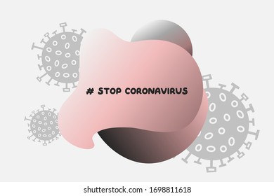 Fluid gradient vector shape. Stay home, work at home, stay safe. Social media campaign and coronavirus prevention for reduce risk of infection and spreading the virus.