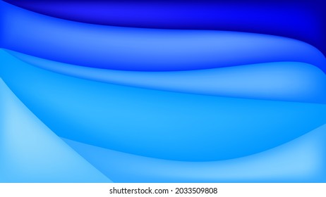 Fluid gradient waves background. Smooth abstract vector illustration. Glowing futuristic composition.