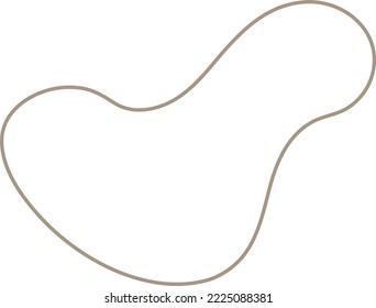 Fluid graphic shape element design. Cut out
