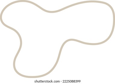 Fluid graphic shape element design. Cut out
