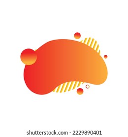Diseño de elementos de forma gráfica fluida fondo vectorial o gradiente líquido abstracto geométrico moderno salpicado naranja