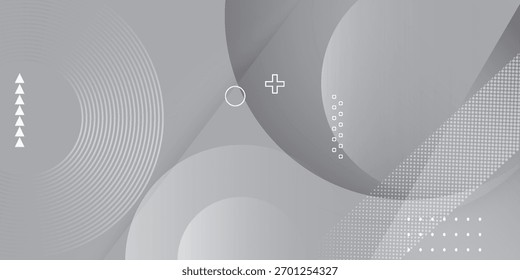 Fluid gray background overlap layer on bright space with lines effect decoration. Modern graphic design element circles style concept for banner.Eps 10