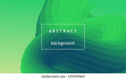 Fluid green abstract background. Futuristic liquid gradient shapes design. Vector eps10.