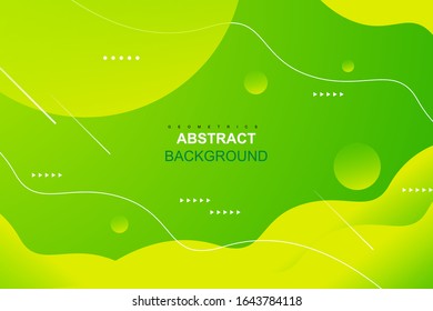 Fluid green abstract shape background