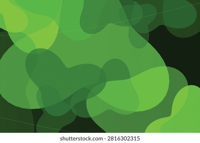 Fluid green organic blobs on dark background, abstract