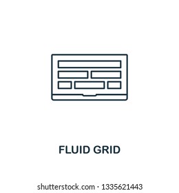 Fluid Grid icon. Thin outline style design from design ui and ux icons collection. Creative Fluid Grid icon for web design, apps, software, print usage