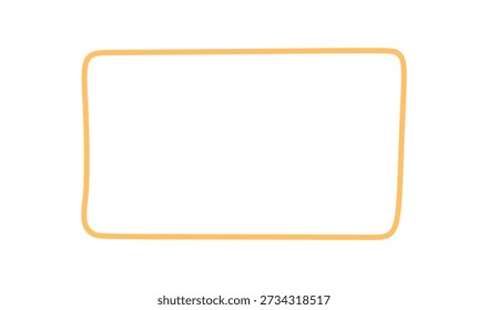 Marco de tarjeta de rectángulo dibujado a mano fluido con borde orgánico. Plantilla Abstractas con forma de caja, ideal como maqueta o fondo de Anuncio para texto. Estilo minimalista moderno, uso limpio y versátil.