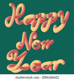 fluid Happy New Year suitable for greeting cards, backgrounds, decorations, etc