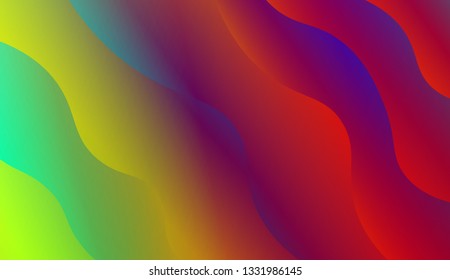 Fluid holographic gradient composition. Vector illustration. for original neon picture