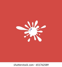 fluid icon. sign design. red background