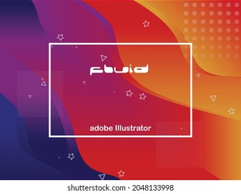 fluid image with blue, purple, red, orange with white font. can be used for background templates