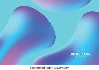 fluid kidney bean shape in neon blue violet background biology genetic theme for advertisement poster banner website brochure template package label design vector eps.