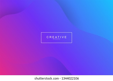 Fluid landing page background with geometric form. Fluid, liquid, wavy, gradient, flowing, dynamic shape background. Trendy and modern background color. Cool banner design template in purple.